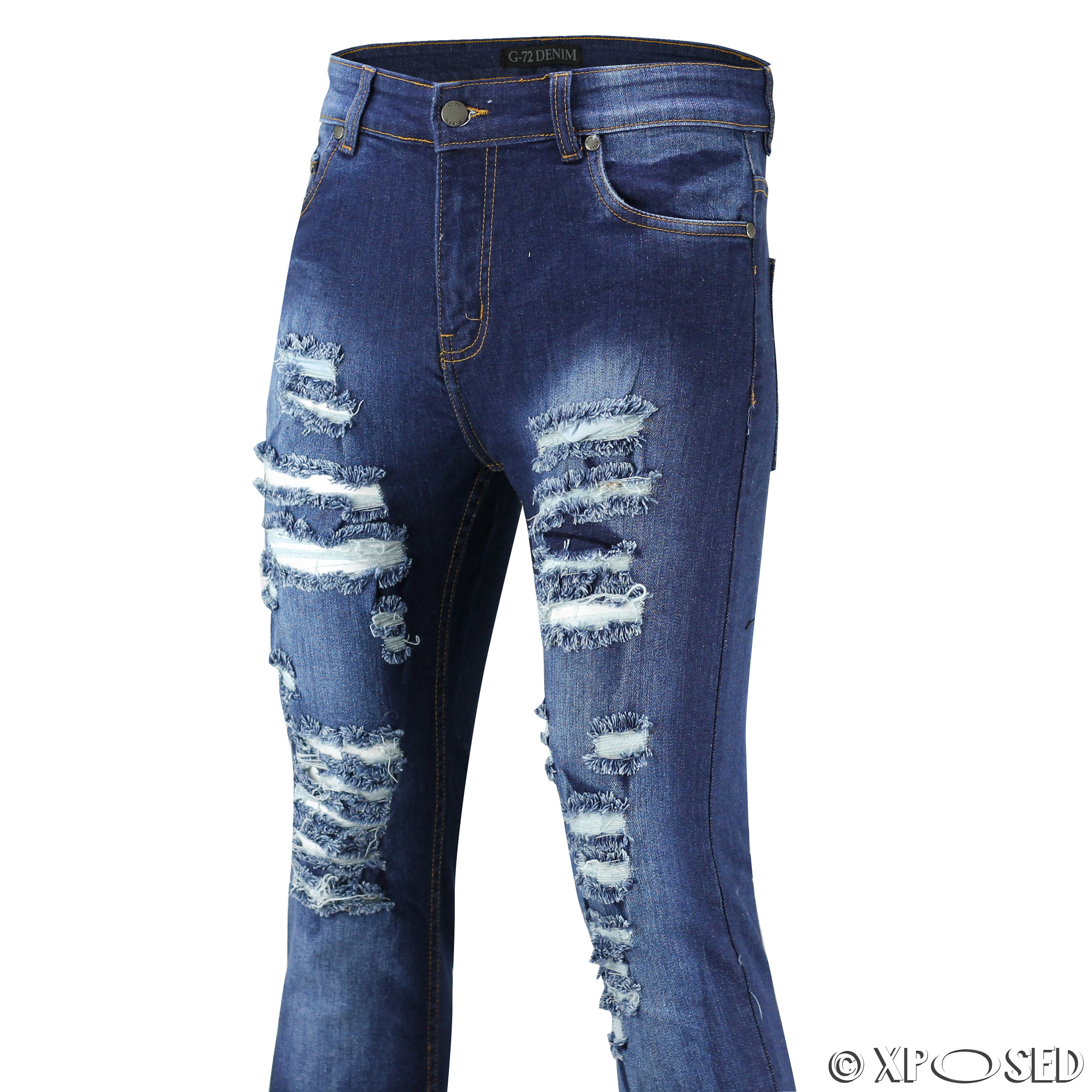 extreme ripped skinny jeans